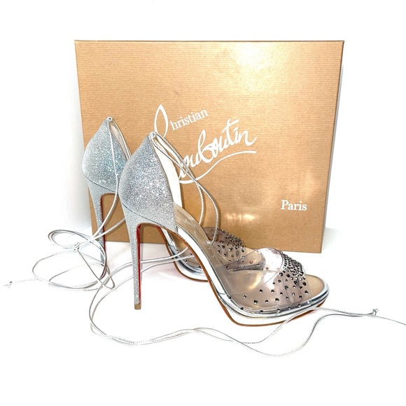 Christian Louboutin Shoes - CHRISTIAN LOUBOUTIN PVC Degratina Frou 120 Pumps 38.5 Crystal